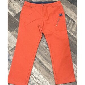 Louis Castel Men's Corduroy Burnt Orange Golf Ankle Pants Size 34x28